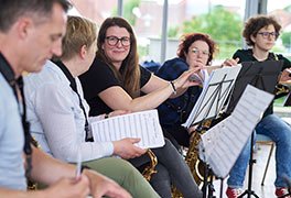 Kurze Pause während der Chorprobe